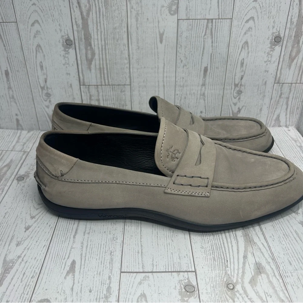 Brooks Brothers Size 8.5 Gray/Taupe Penny Loafers Suede Flats